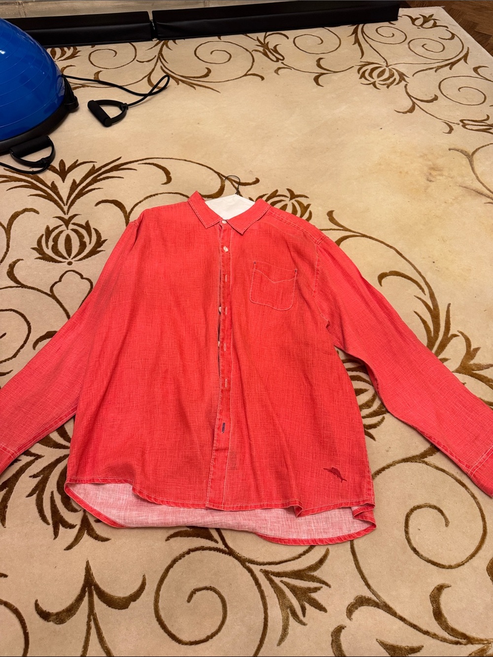 Tommy Bahama Red Long Sleeve Dress Shirt